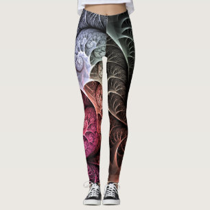 Leggings Heartbeat, Abstrait surreal Imaginaire Fractal Art