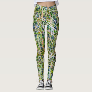 Leggings Herbe à Oiseaux Ornementale Fine