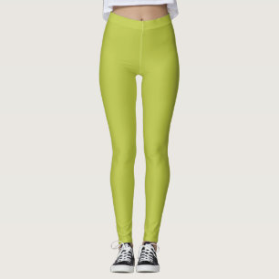 Leggings Herbe citron vert clair de couleur solide
