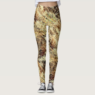 Leggings herbe sauvage abstraite