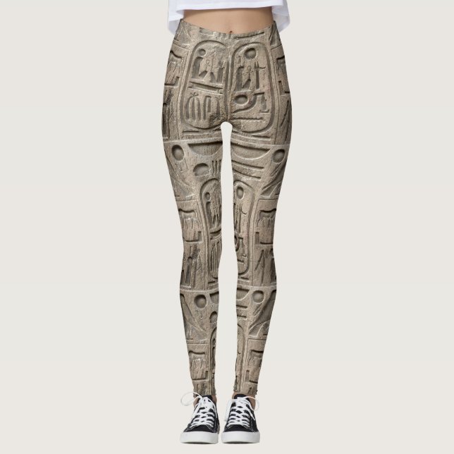 Leggings Héroglyphes égyptiens Légendes à l'Motif (Devant)