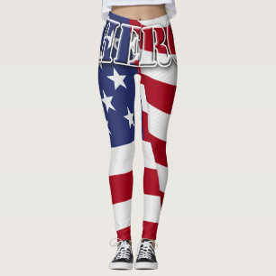 Leggings Héros avec drapeau américain