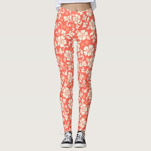 Leggings Hibiscus hawaïens de Kapalua Pareau (Devant)