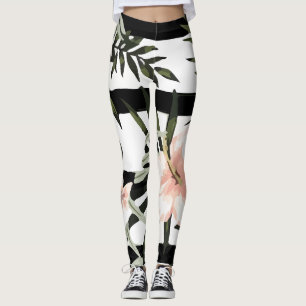 Leggings Hibiscus Plumeria Plumeria Flore