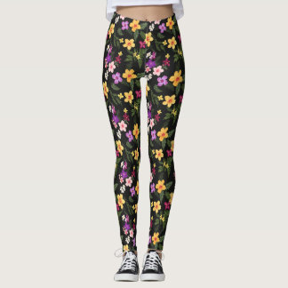 Leggings Hibiscus tropical Floral