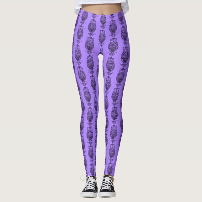 Leggings Hibou (violet) - Légumineuses (Devant)