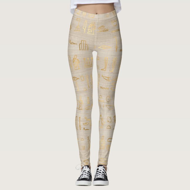 Leggings Hiéroglyphes égyptiens (Devant)