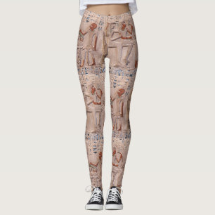 Leggings Hiéroglyphes égyptiens anciens Motif Yoga en cou