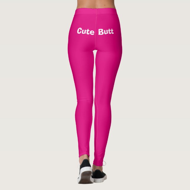 Leggings Hilarié mignon Butt rose blanc 4Faye (Dos)