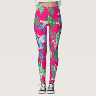 Leggings Hip hop Street Arts Motif B rose BG