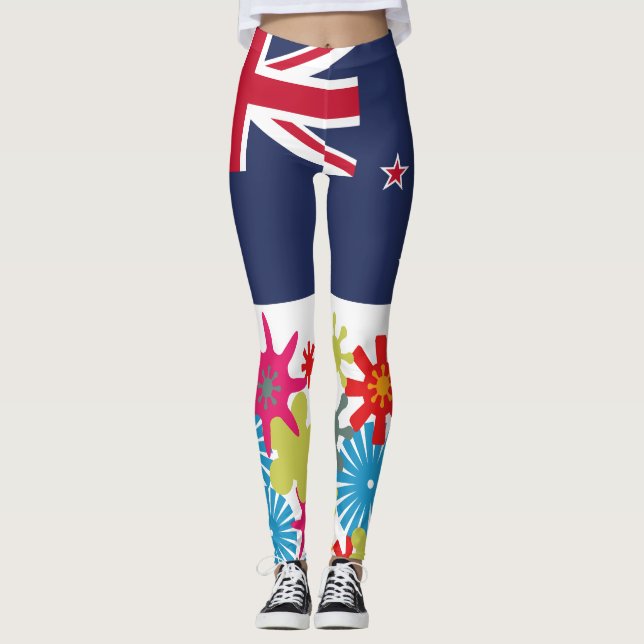 Leggings HIPPIE ICON BY MASANSER NEW ZEALAND PIxELAT (Devant)