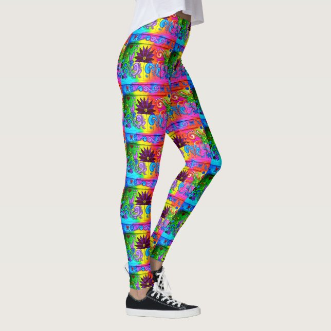 Leggings hippie super de paix et d'amour (Droite)