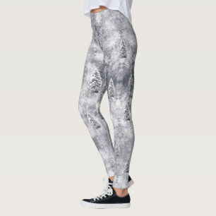 Leggings Hiver Abstrait Tree Grey Holiday