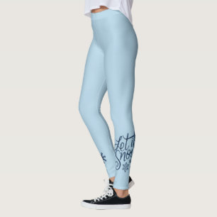 Leggings Hiver Bleu Laisser les pattes de neige