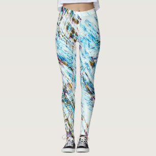 Leggings Hivernal rayé en détresse givré
