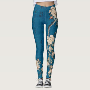 Leggings Hokusai Bullfinch et Weeping Cherry GalleryHD