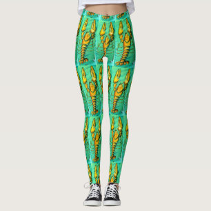 Leggings homards du Maine sur le vert