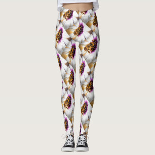 Leggings Honey Bee Sur L'Art Acrylique Africain Daisy