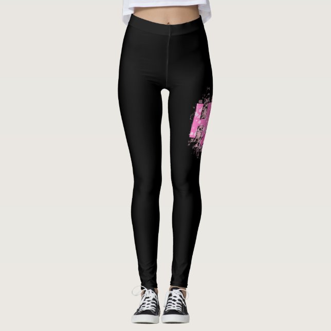 Leggings Hope Pink Ribbon Sensibilisation au cancer du sein (Devant)