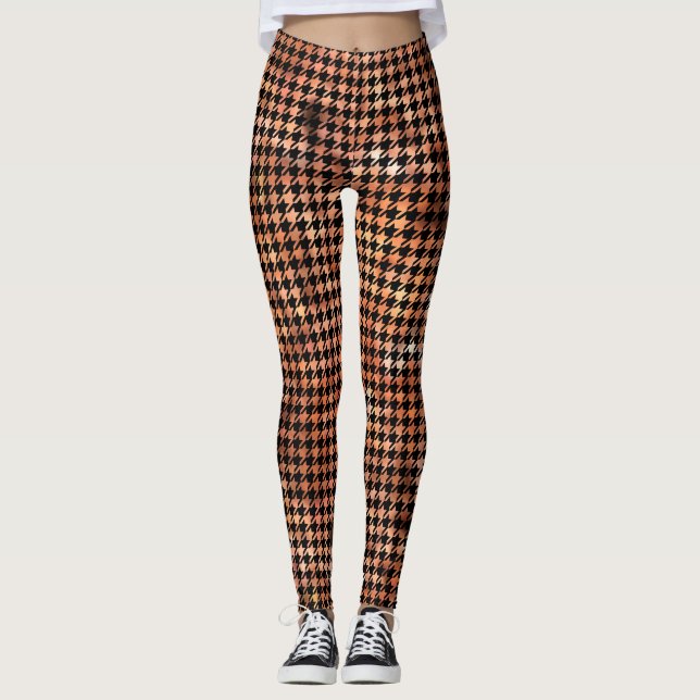 Leggings Houndstooth Brown et noir (Devant)