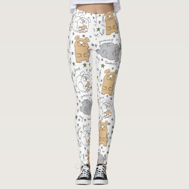Leggings Hunde-Design (Vorderseite)