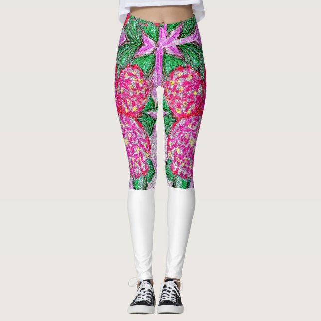 Leggings Hydrangeas (Vorderseite)
