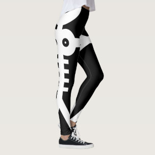 Leggings Icône de squelettes éternels d'amour 2007 noir et 