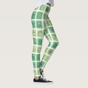 Leggings Icônes tirées à la main de St. Patrick ID635