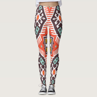 Leggings Ikat Aztec : Textes à rayures ethniques
