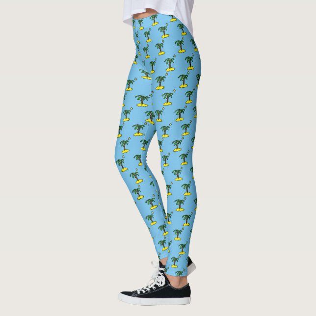 Leggings Îles avec Palmiers Design (Gauche)