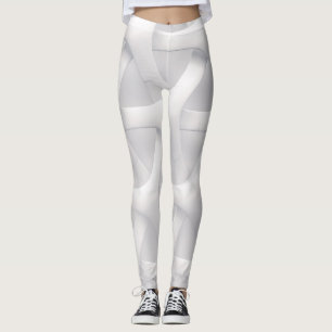 Leggings illusion blanche et grise