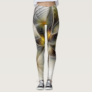 Leggings Illusion d'optique abstrait 3D fractal avec profon
