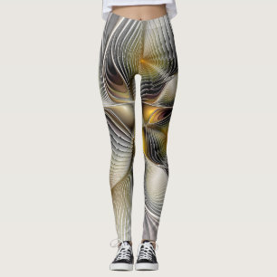 Leggings Illusion d'optique abstraite fractale 3D avec prof