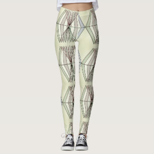 Leggings illusion optique Tubes d'art géométrique