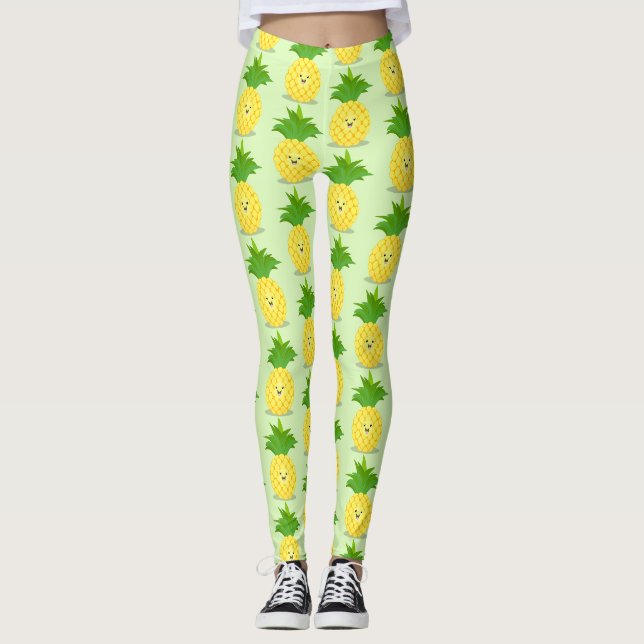Leggings Illustration d'ananas mignon (Devant)