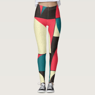 Leggings Illustration d'art computationnel géométrique abst
