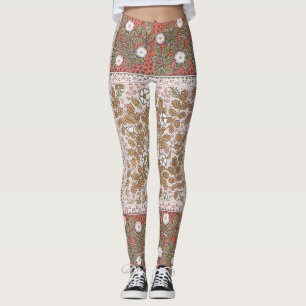 Leggings Illustration d'art de rose sauvage Fleur Vintage