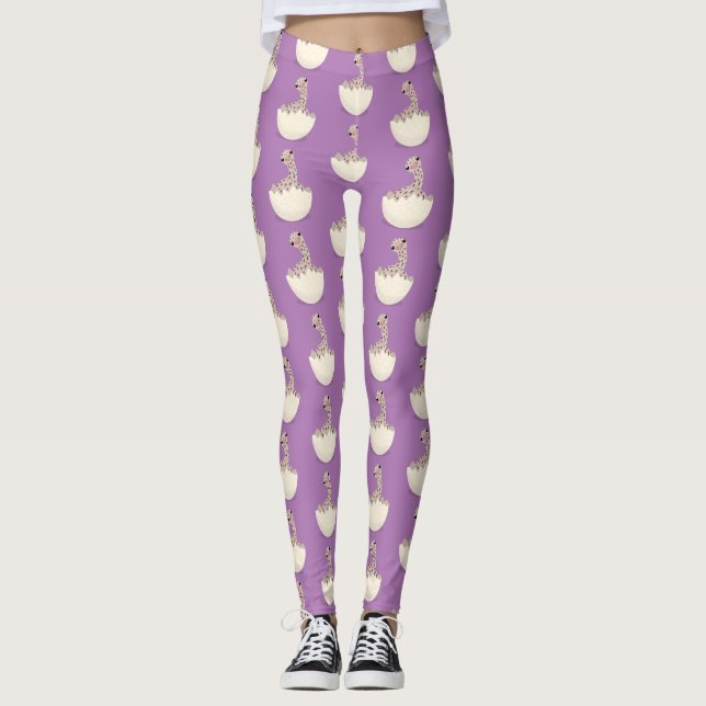 Leggings Illustration d'autruche pour bébé à couver mignon (Devant)