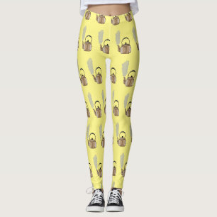 Leggings Illustration de cartoon de bouilloire de cuisinièr