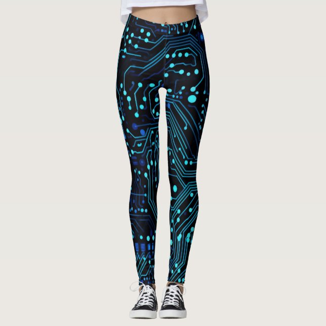 Leggings Illustration de conception de carte de circuit Cus (Devant)