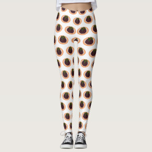 Leggings illustration de dessin animé de pudding de Noël