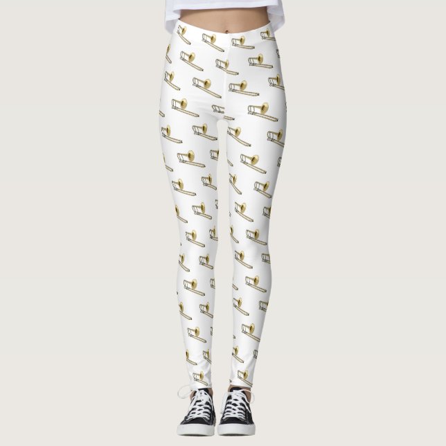 Leggings Illustration de dessin animé de Trombone (Devant)