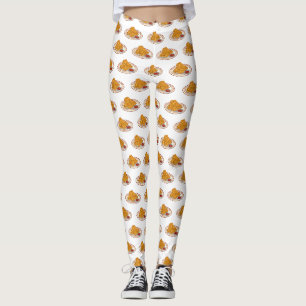 Leggings Illustration de dessin animé sur le poulet frit