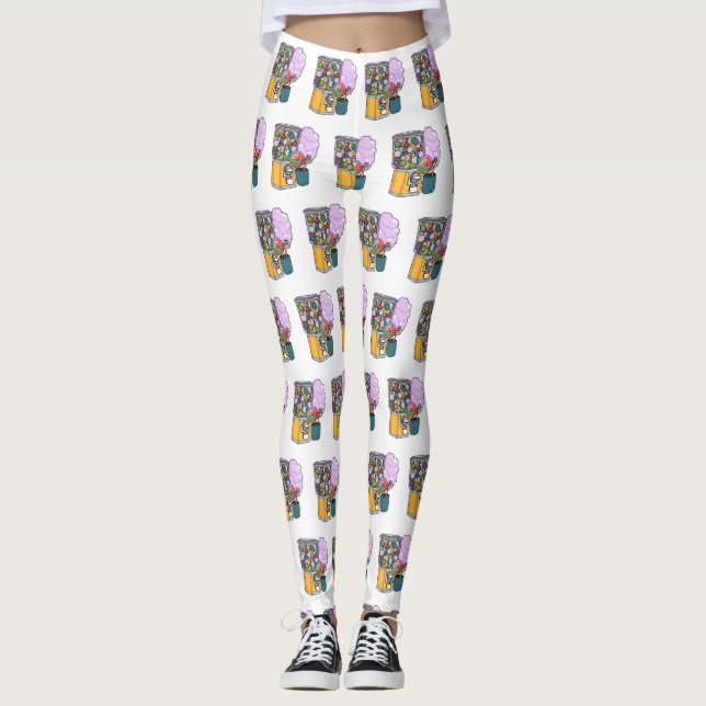 Leggings Illustration de dessin de bonbon (Devant)