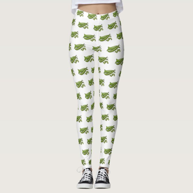 Leggings Illustration de dessin de pois (Devant)