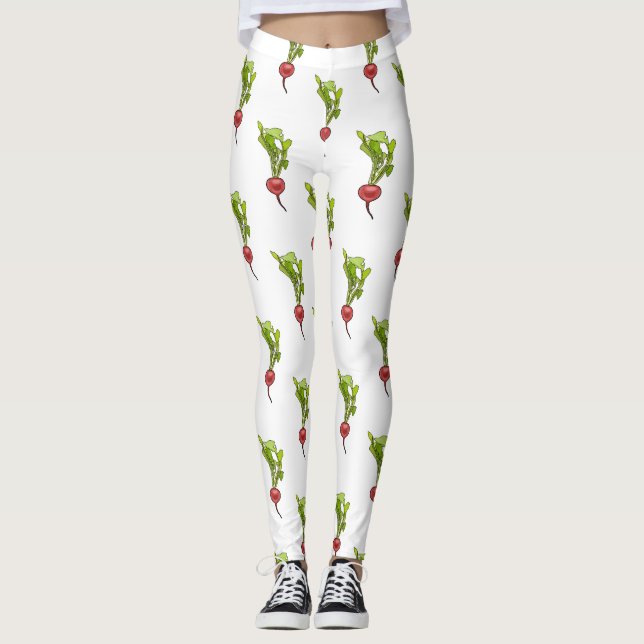 Leggings Illustration de dessin Radish (Devant)