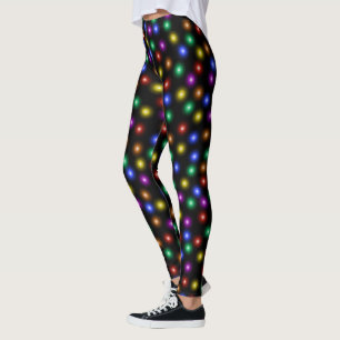 Leggings Illustration de fête lumineuse de lumières de No
