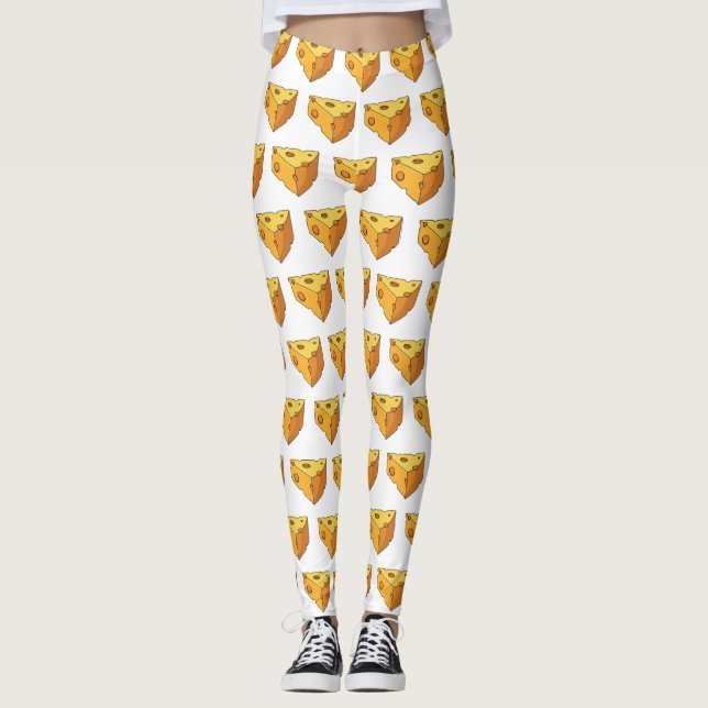 Leggings Illustration de fromage (Devant)
