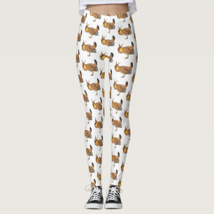 Leggings Illustration de la bande dessinée de poulet de pra