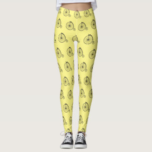 Leggings Illustration de la bande dessinée de vélo à grande